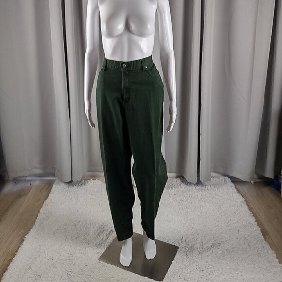 Liz Claiborne Womens Green Classic Fit Five Pocket Lizwear Cotton Jeans Size 16 - Picture 1 of 10